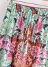 Boho Skirts in Heart Chakra in Green For Women